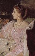 Ilia Efimovich Repin Card Lavina portrait oil on canvas